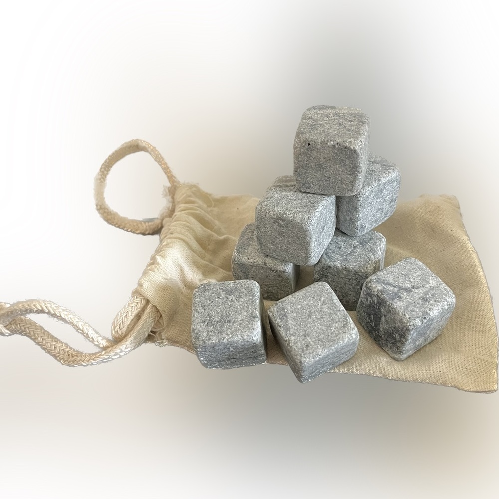 On The Rocks. 9 Piece Whiskey Stone Set.